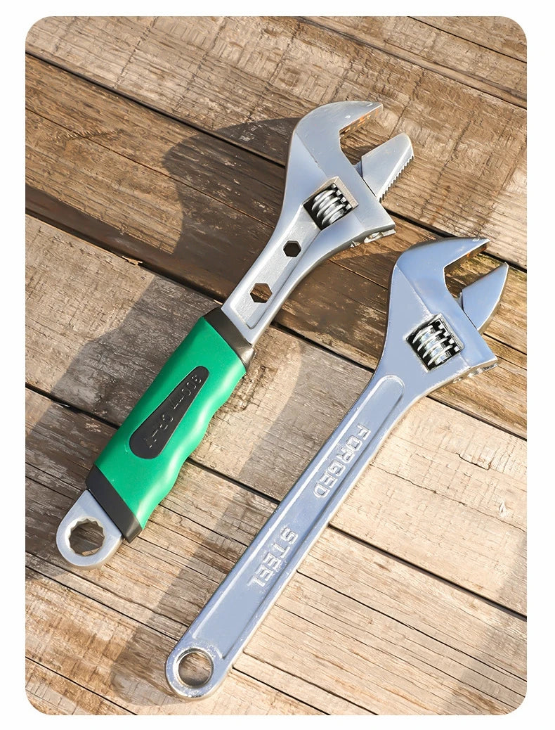 8/10/12 inch Adjustable Wrench Multi-function Universal Spanner Wrenches Set for Greater Leverage Locking Car Maintenance Tool