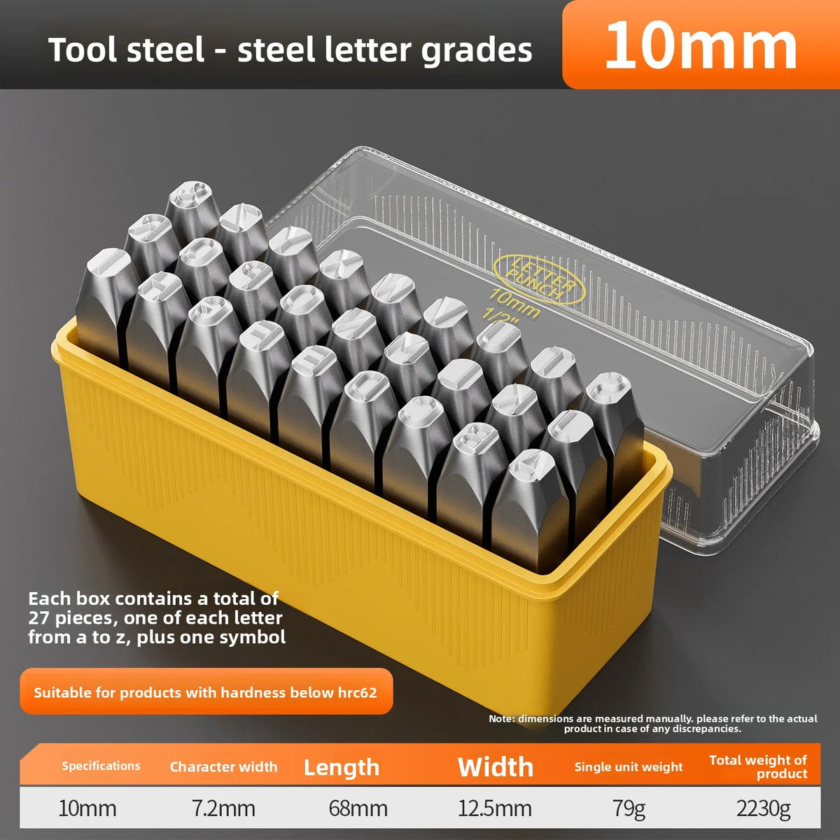 Factory Direct Letter Steel Stamp Set Hardened Industrial Number & Letter Punch Dies