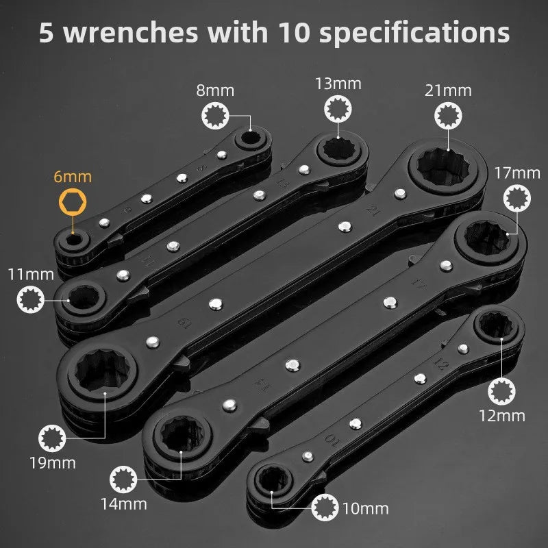 Rapid Ratchet Wrench Dual Head Two Way Auto Tool