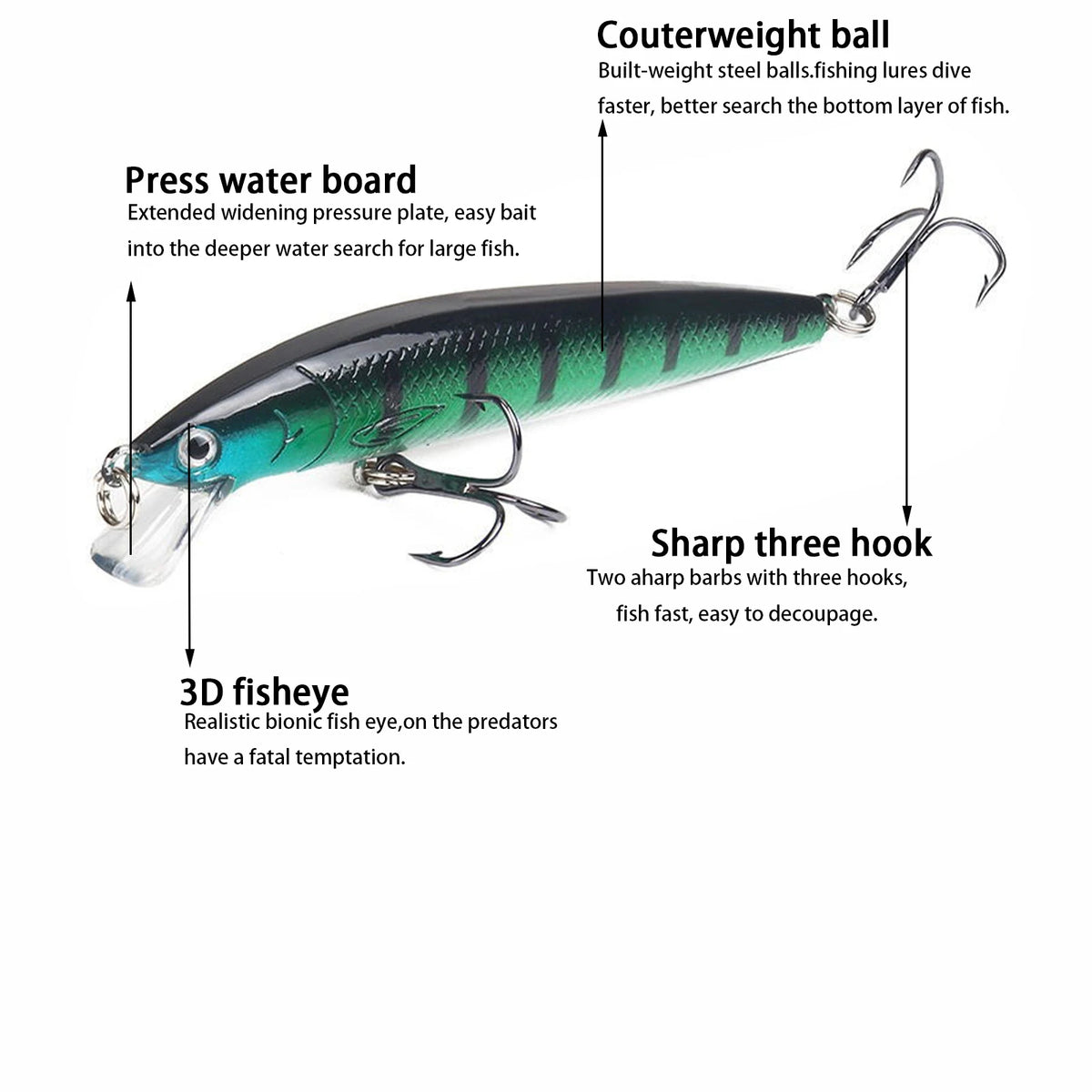 10-Piece New Lure Set 8g And 11g Bionic Plastic Fishing Lures Suitable For Lure And Sea Fishing Portable And Easy To Install