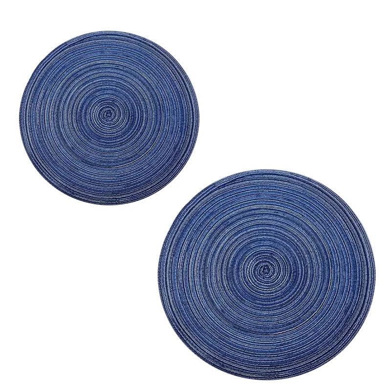 Nordic Style Round Woven Heat Insulation Dining Mats