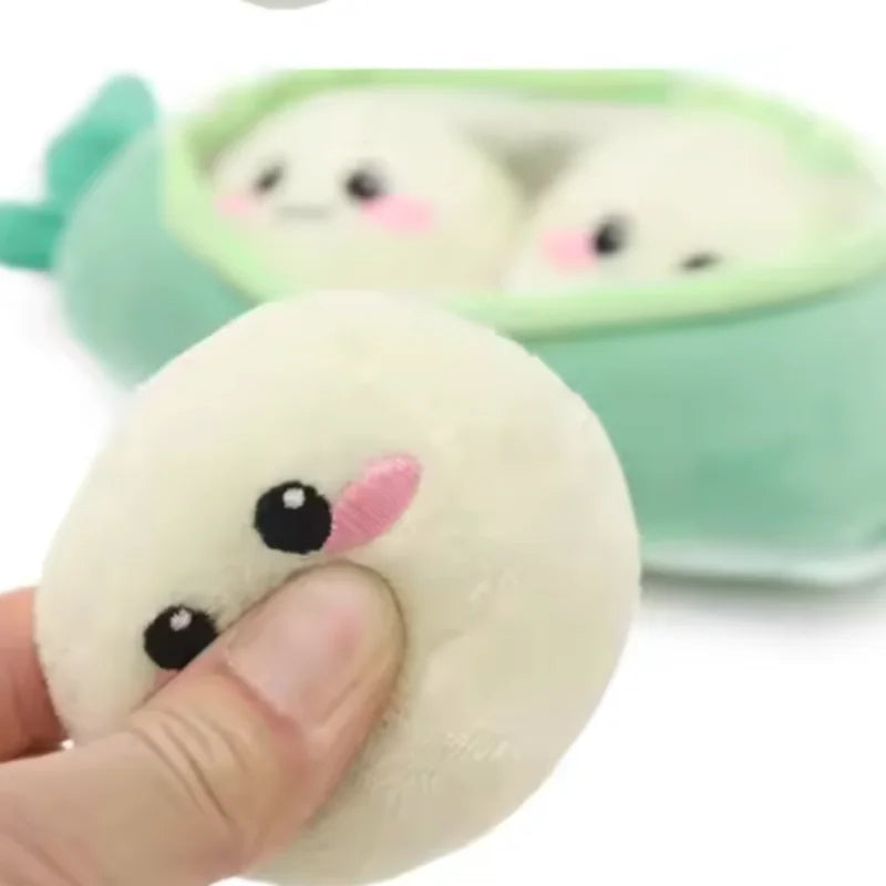 Bite Resistant Squeaky Soft Plush Dog Sausage Chew Toy