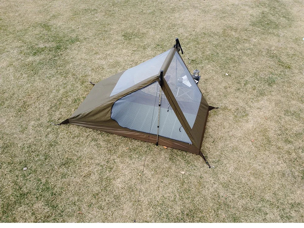 Airy Mesh Tent 1 Person Ultralight Tent Quick Setup Backpacking Shelter Breathable Mosquito Proof for Camping and Trekking