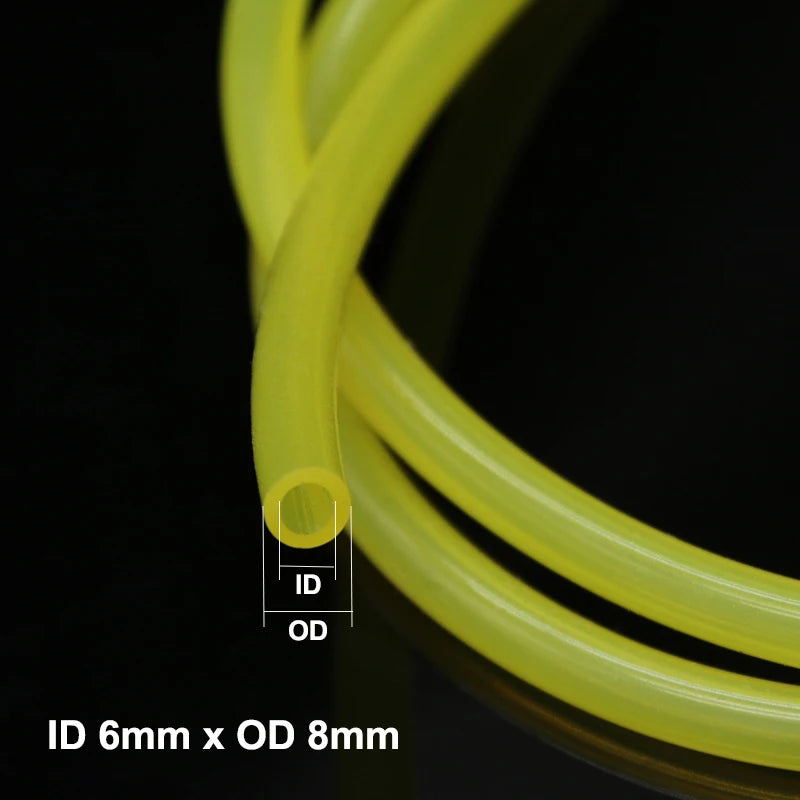 Fuel Gasoline Hose Yellow Polyurethane Petrol Pipe for Motorcycle Car Oil Resistant Flexible Tube Dia 2mm 3mm 4mm 5mm 6mm 7mm