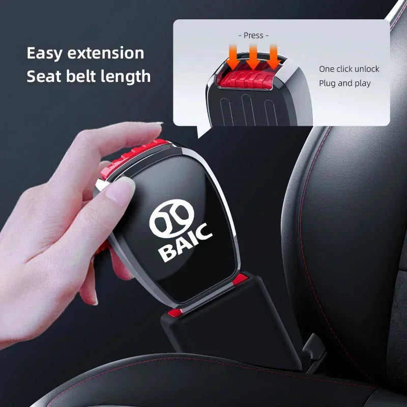Car Seat Belt Buckle Plug Auto Safety Strap Extension Accessories interior For Baic Senova X25 X35 X55 X65 D50 beijing X7 EX5 U7