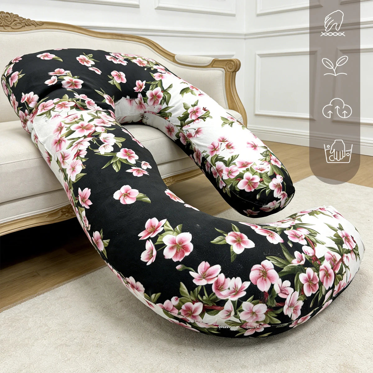 Large Flower-Shaped Full-Body Pregnancy Pillow U-Shaped Body Pillow C-Shaped Pregnancy Pillow