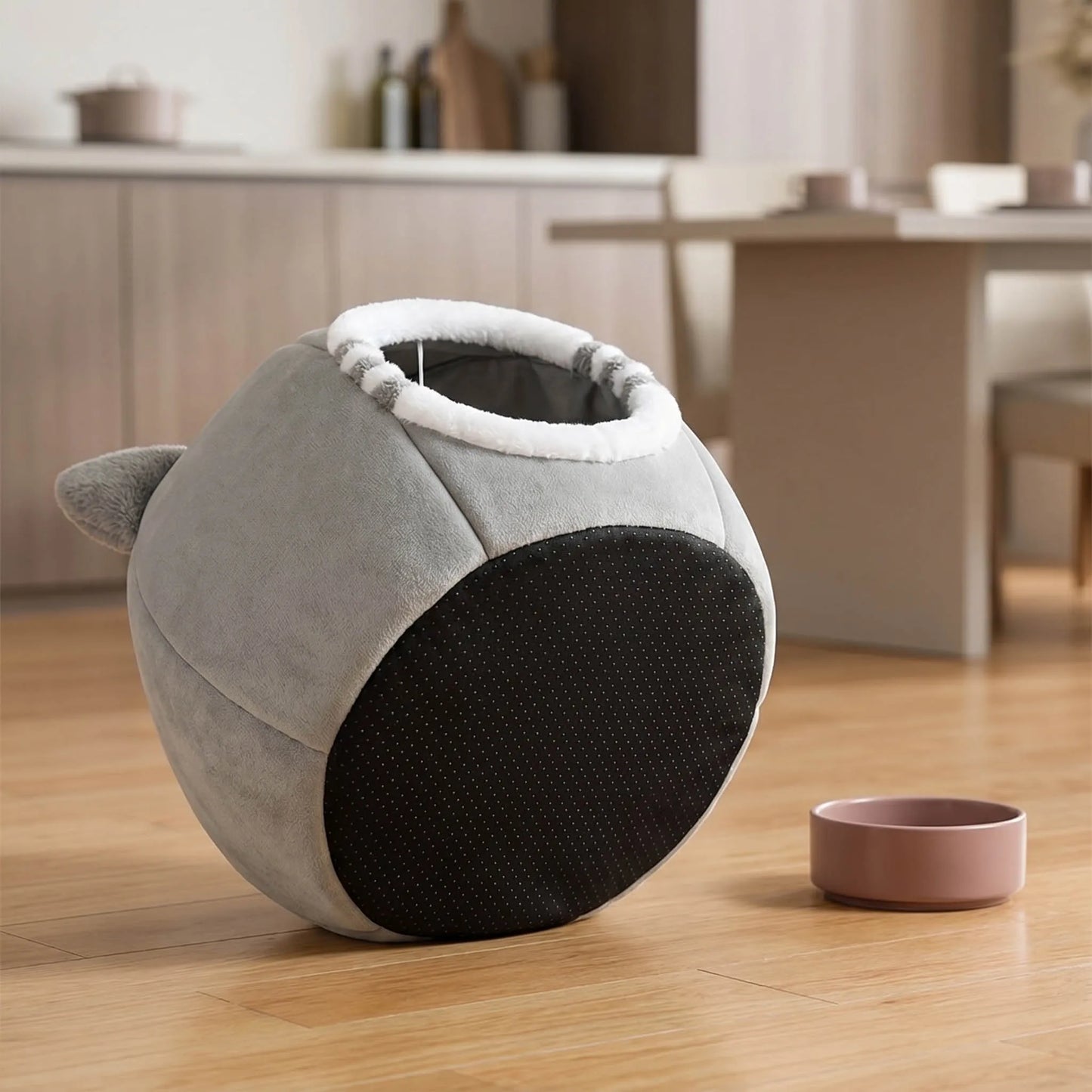Designer Plush Cat Bed Cave For Deep Sleeping Pets