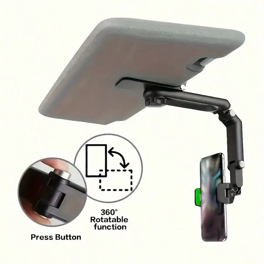 Adjustable Gooseneck Multi-Jointed Long Arm Sun Visor Fashionable Car Phone Holder Multi-Functional Suitable For Navigation Universal Car Accessories Spring Gift