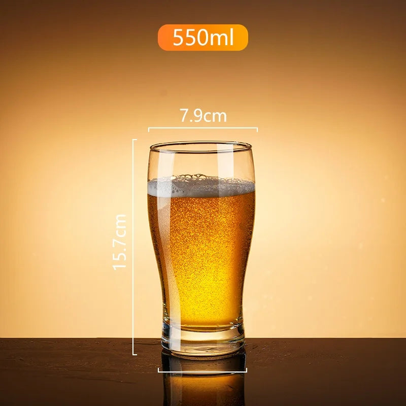 Thickened Beer Glass Shatterproof Large Size Brew Pub Beer Mug Home Use Popular 500ml Commercial Grade Beer Cup for Business
