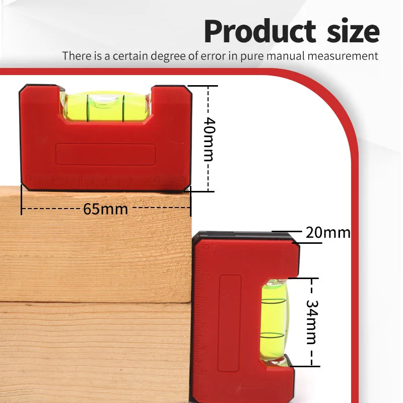Pocket Magnetic Level Tool for Woodworking and Precise Layout