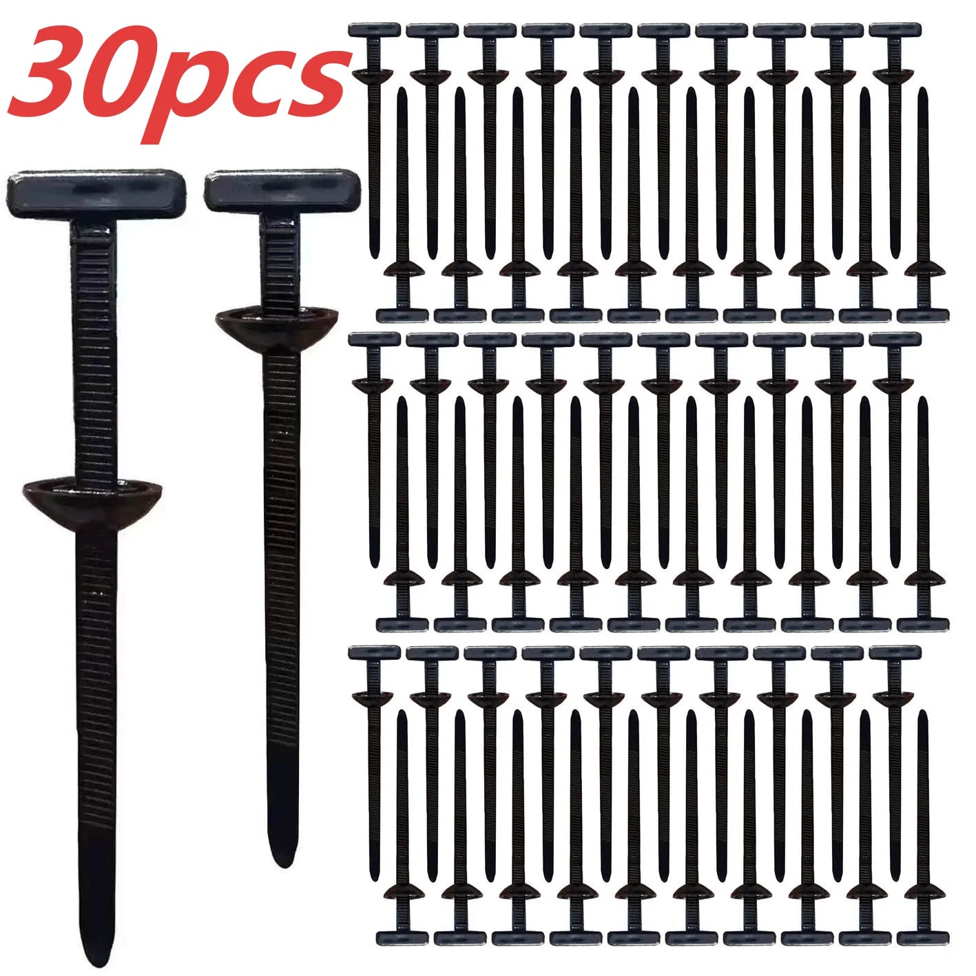 Upgraded Nylon Cable Ties, Self-Locking T Rivet Zip Ties Kit for Car Fender Trunk Bumper Repair, Home & Garage Automotive