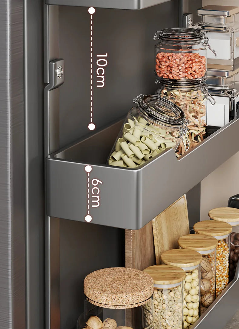 Refrigerator Side Storage Rack Kitchen Multi-function Storage Artifact Wall-mounted Multi-layer Seasoning Film Storage Rack