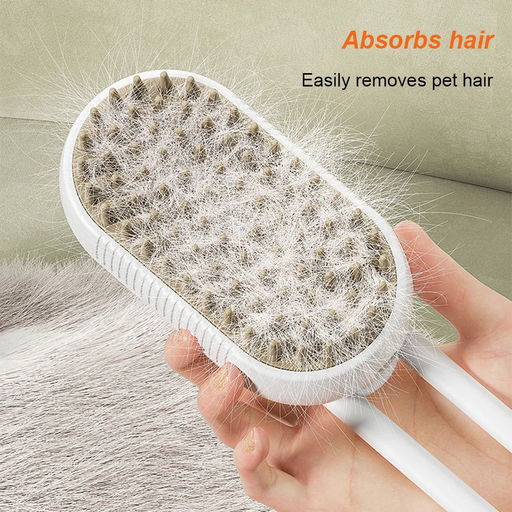 Usb Rechargeable Cat And Dog Grooming Brush With Spray