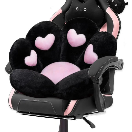 Cat Paw Kawaii Plush Seat Cushion For Office Chair