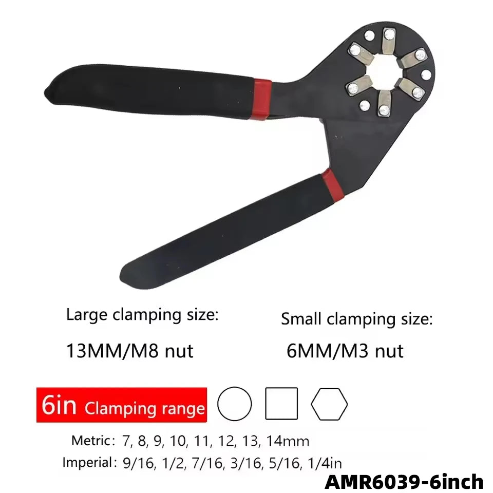 External Hexagonal Wrench Magic Wrench Adjustable Spanner Twisting Hand Clamping Socket Outer Hexagonal Multifunctional Tool