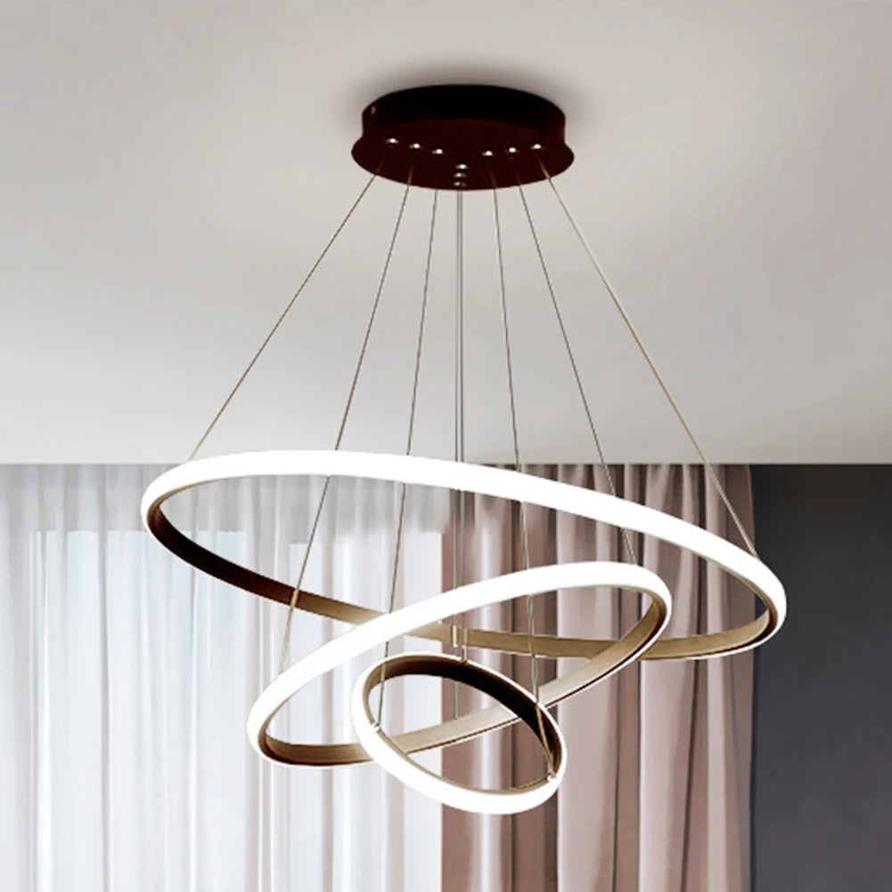 Modern LED Rings Pendant Lamp Circle Ceiling Light Fixture