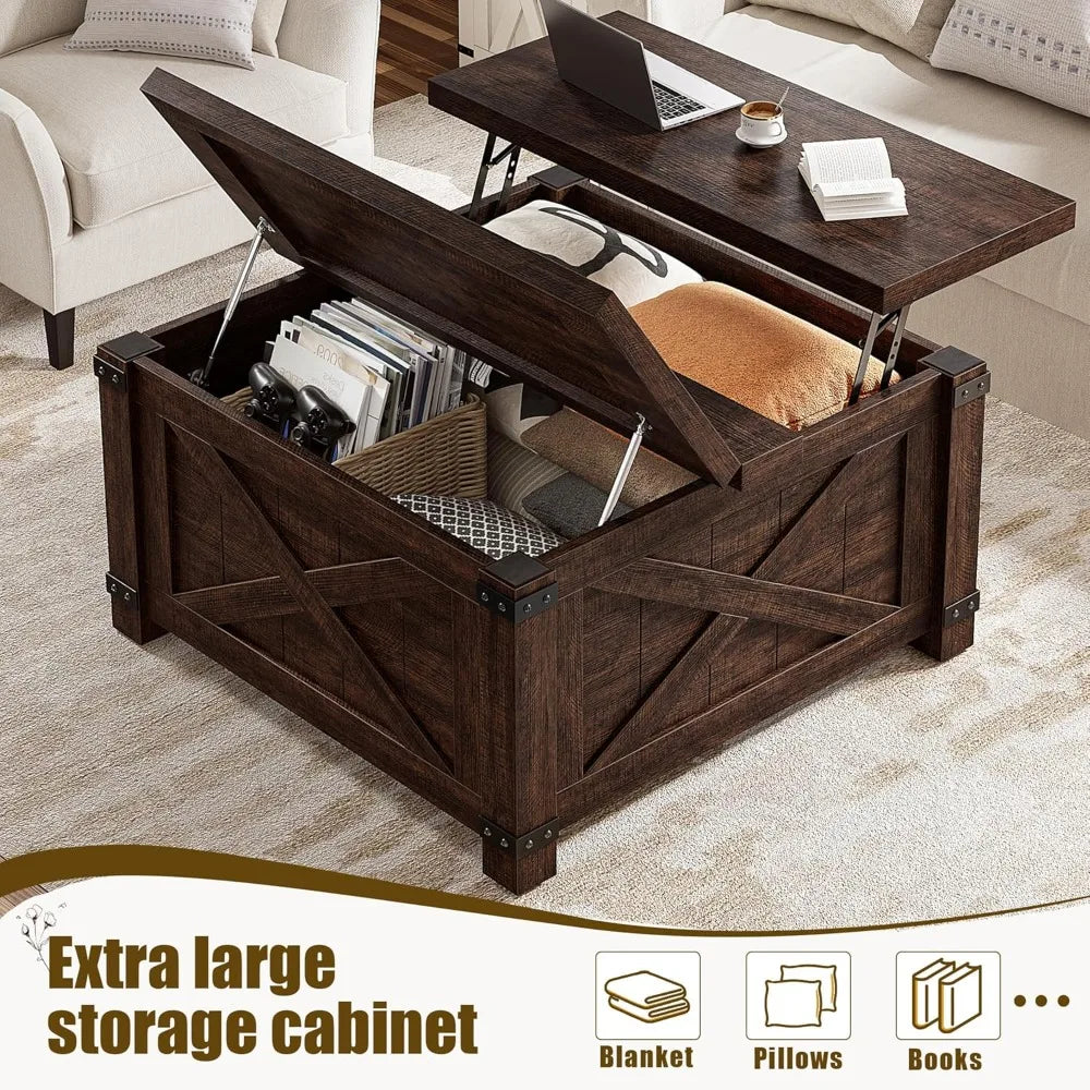 Lift Top Coffee Table With Hidden Storage Living Room