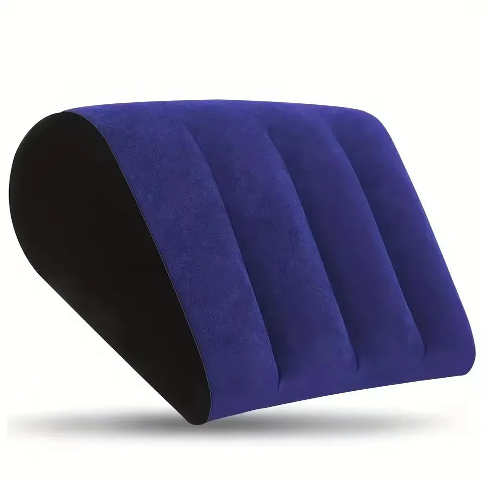 Inflatable Wedge Pillow for Travel Lumbar and Yoga Support