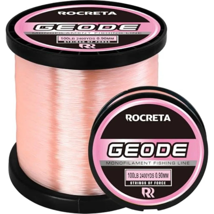 Geode Monofilament Fishing Line - Premium Resistant Nylon Mono Fishing Line 3-100lb - Superior Freshwater and Saltwater Mono Le