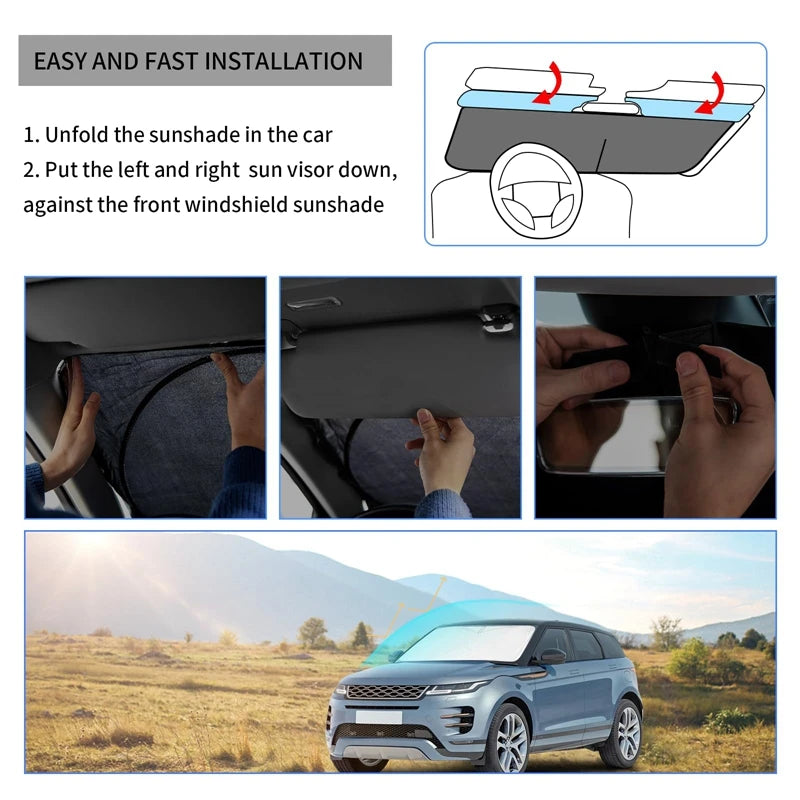 Car Window Sunshade Cover Sun Shade Windshield Visor Protector Windscreen Folding Auto UV Protection Curtain Styling Accessories