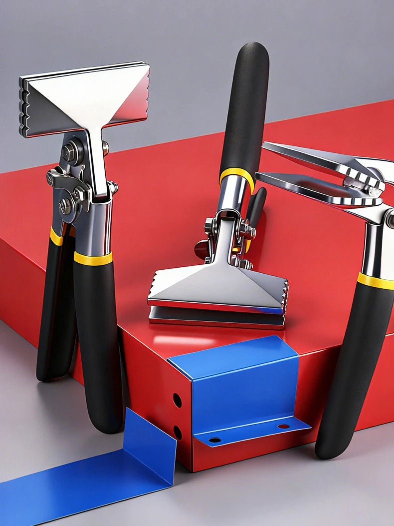 Hand Seamer, Straight Jaw Sheet Metal Bender Tools, Sheet Metal Seamer Form Edge Seamer Seaming Plier with Ergonomic Handle,
