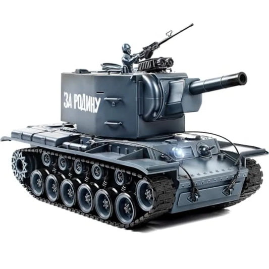 1:18 RC Tank for Adult and Kid 2.4G Soviet Union KV2 Model Toys RC Vehicle Tank That Shoots BBS with Smoke Lights Sound and Rec