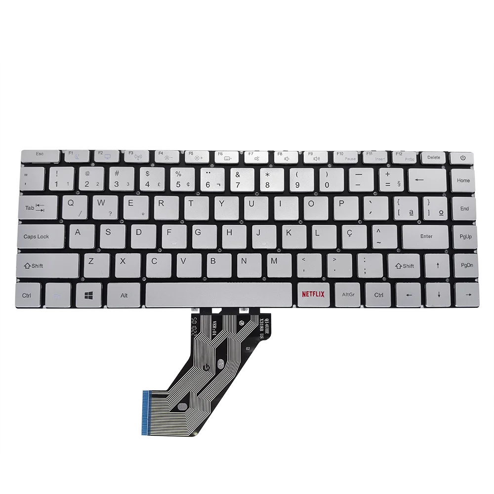 BR Brazil Brazilian Keyboard For Compaq Presario CQ-27 CQ27 For Axioo Mybook Pro 14 P414 P421 X5 14-P414 Laptop Silver Keycaps