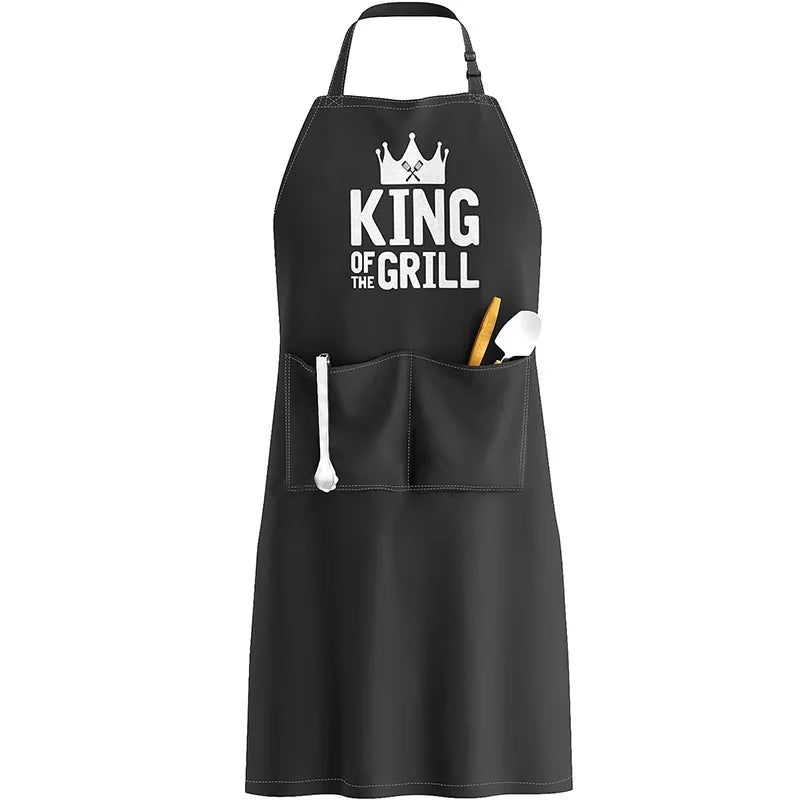 Polyester Neck Adjustable Apron Letter Style Home Kitchen Holiday Gift Kitchen Accessories