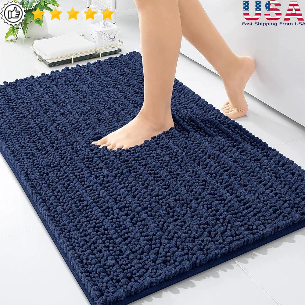 Ultra Soft Shaggy Bath Rug Thick Microfiber Non-Slip Mat