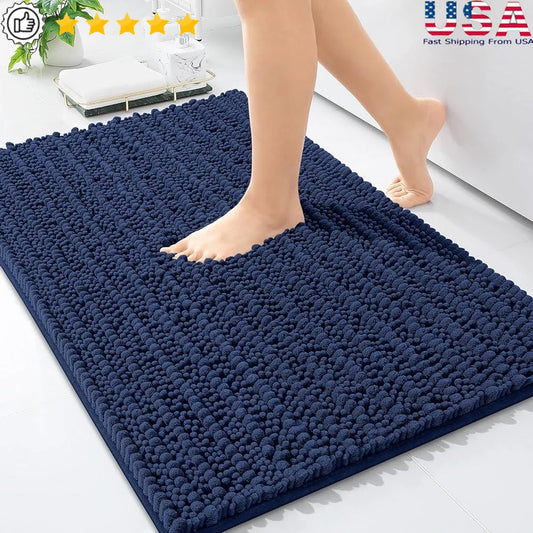Ultra Soft Shaggy Bath Rug Thick Microfiber Non-Slip Mat