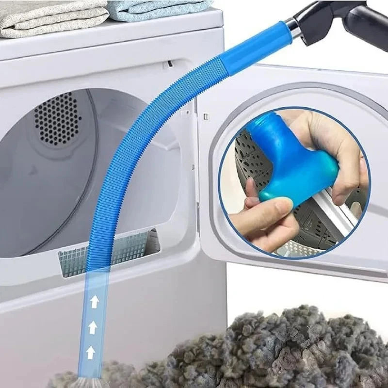 HOMEFISH Dryer Vent Vacuum Cleaner Kit, Flexible Hose Duct Cleaning Attachment, Universal Lint Remover for Home Appliance Ventil
