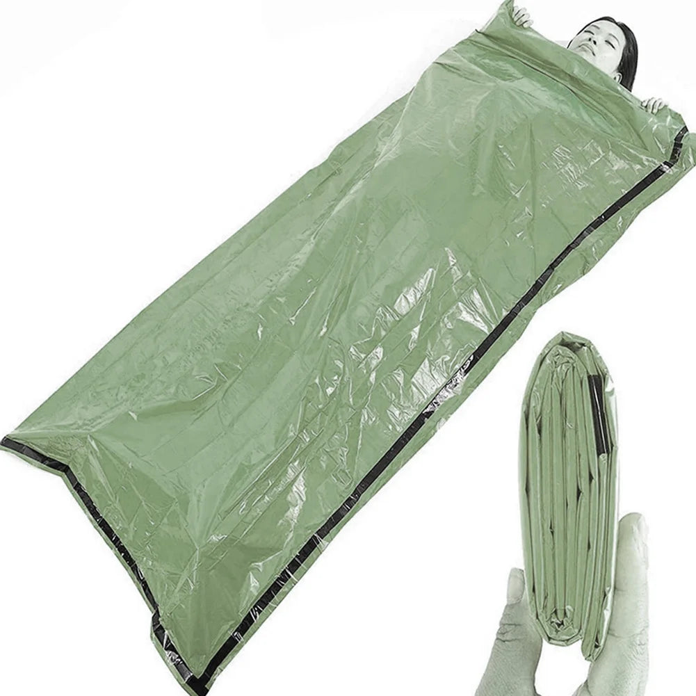 Emergency Sleeping Bag Waterproof Survival Sleeping Bag Portable Thermal Sleeping Bag for Camping Hiking Outdoor Adventure