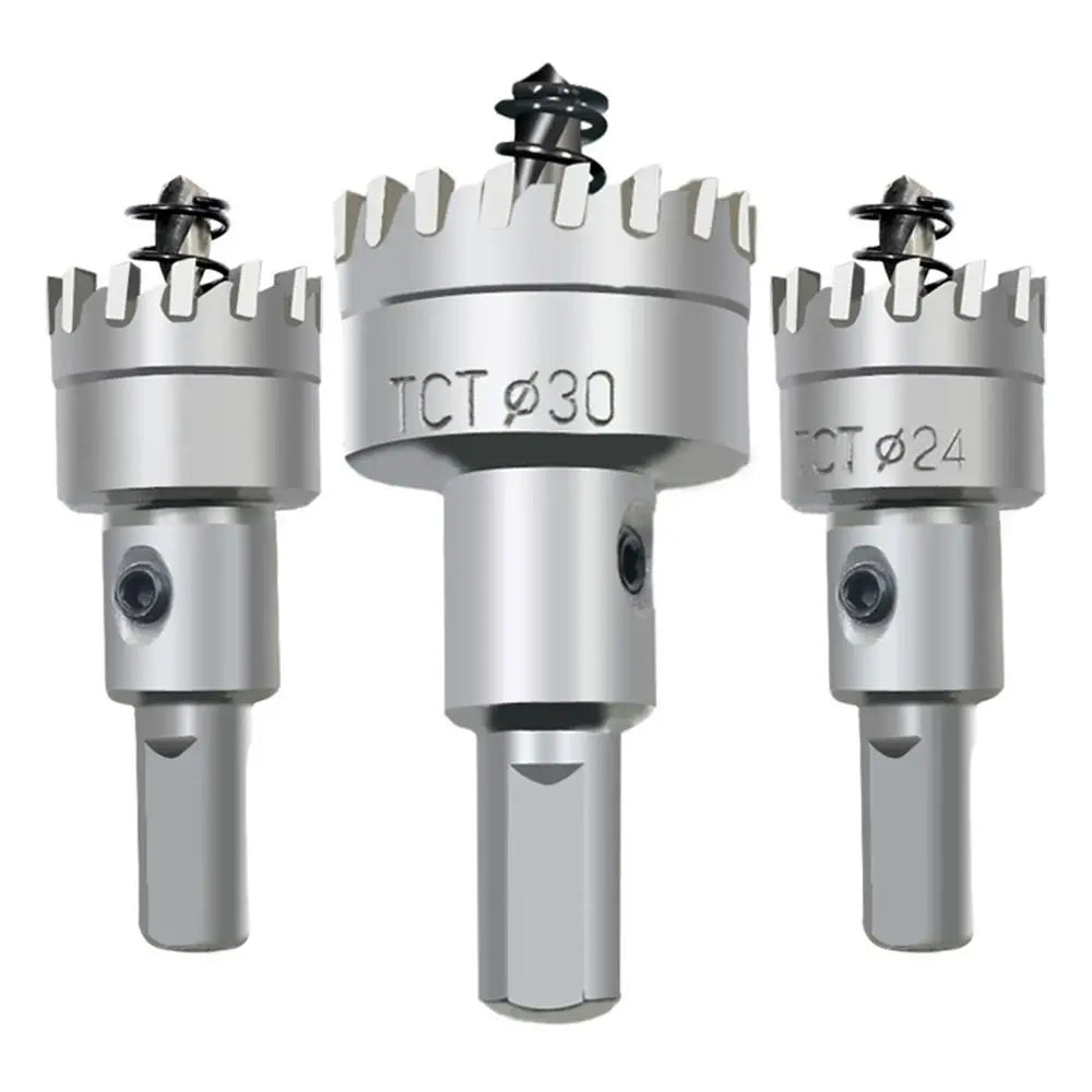 16~35mm TCT Hole Saw High Hardness Silver Hard Alloy Drill Bit Hole Opener Stainless Steel