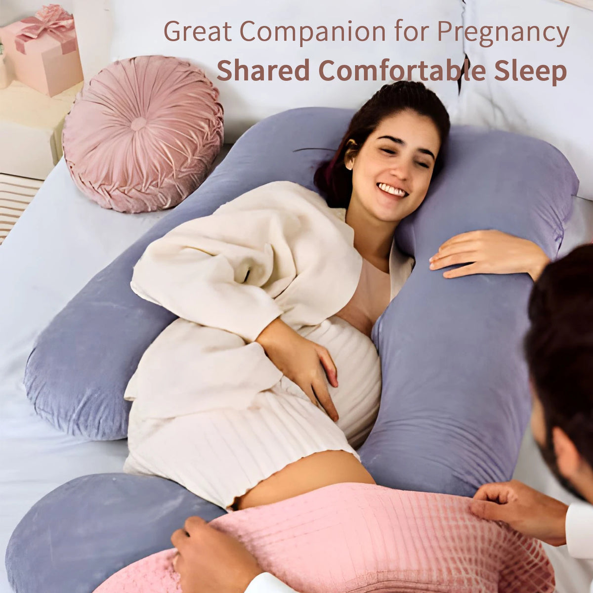 Premium G Shape Memory Foam Maternity Pillow For Sleep