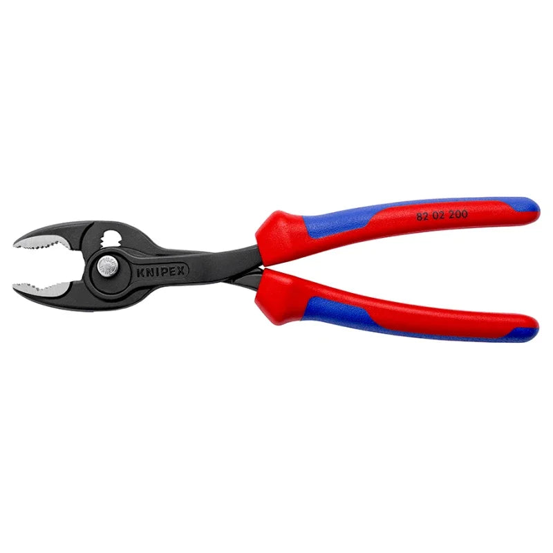 KNIPEX 82 02 200 8" Adjustable Carp Pliers - TwinGrip, Force-Saving Water Pump Pliers for Tight Fasteners