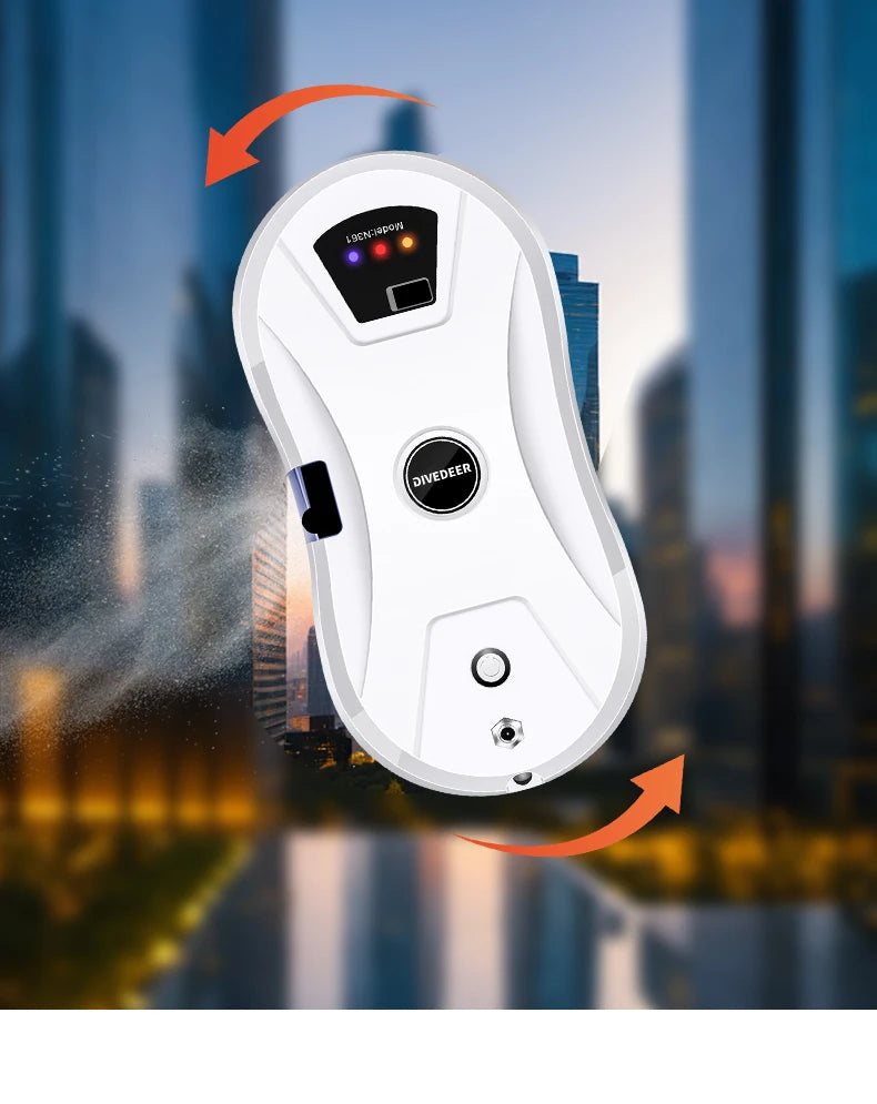 DIVEDEER Intelligent water spray window cleaner with automatic water spray function anti-fall magnetic glass home smart cleaner