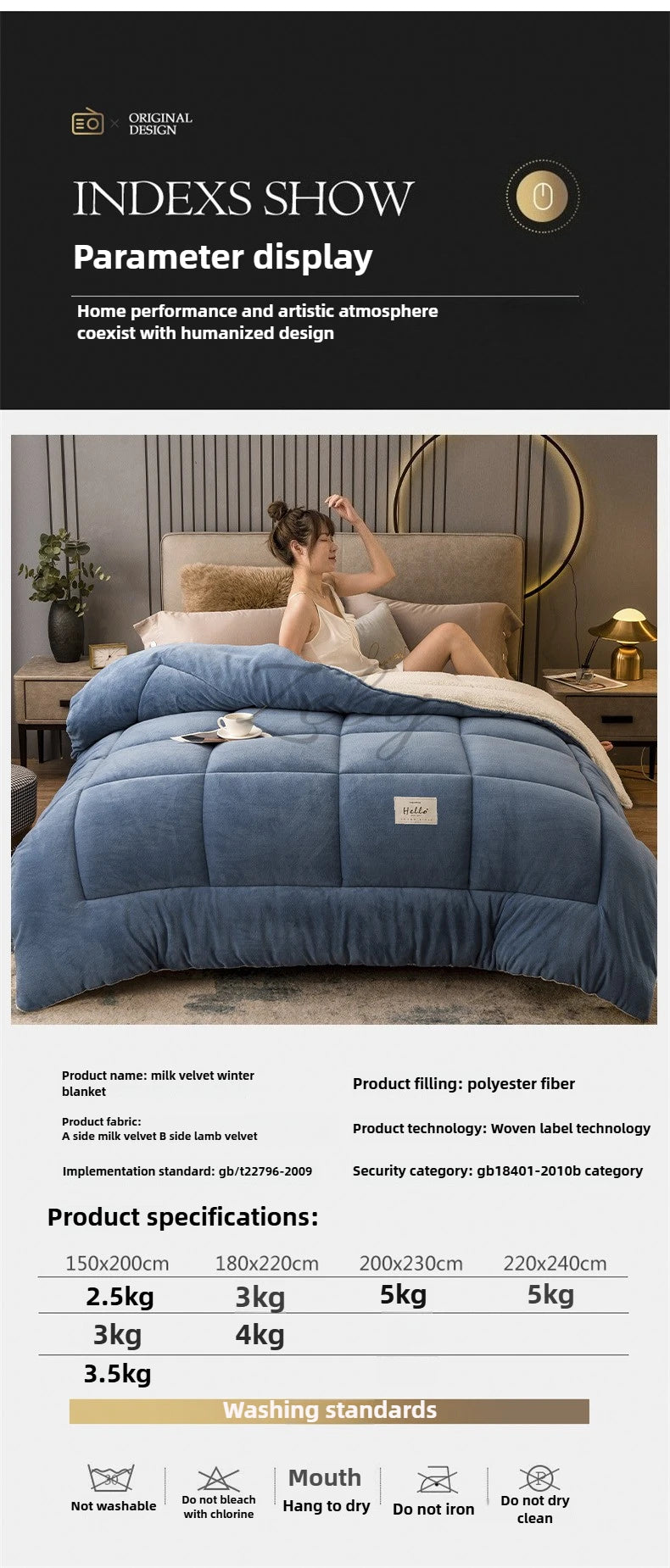 New Thicken Milk Fleece Winter Blanket Warm Artificial Lamb Cashmere Weighted Blankets for Bed Soft Warmth Comforter Duvet Core