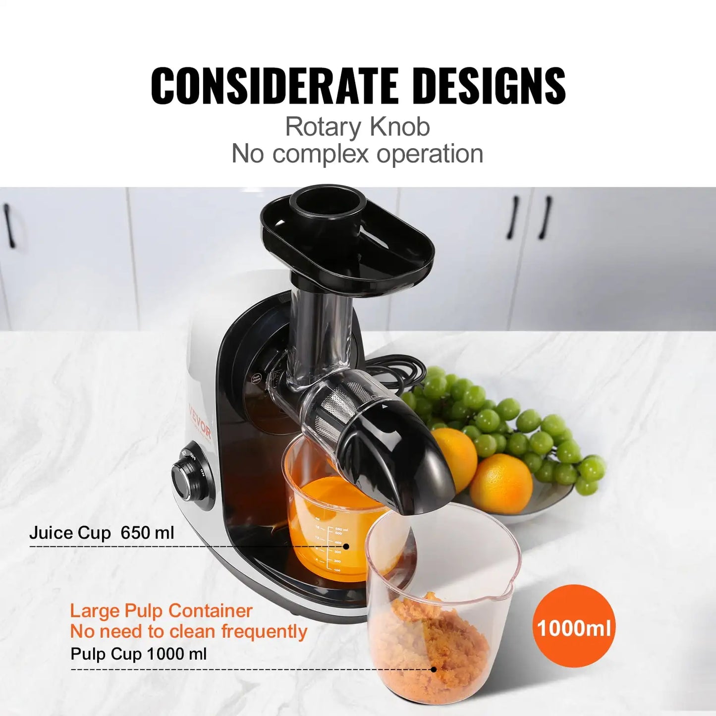 Masticating Juicer Cold Press Juicer Machine with Reverse Function