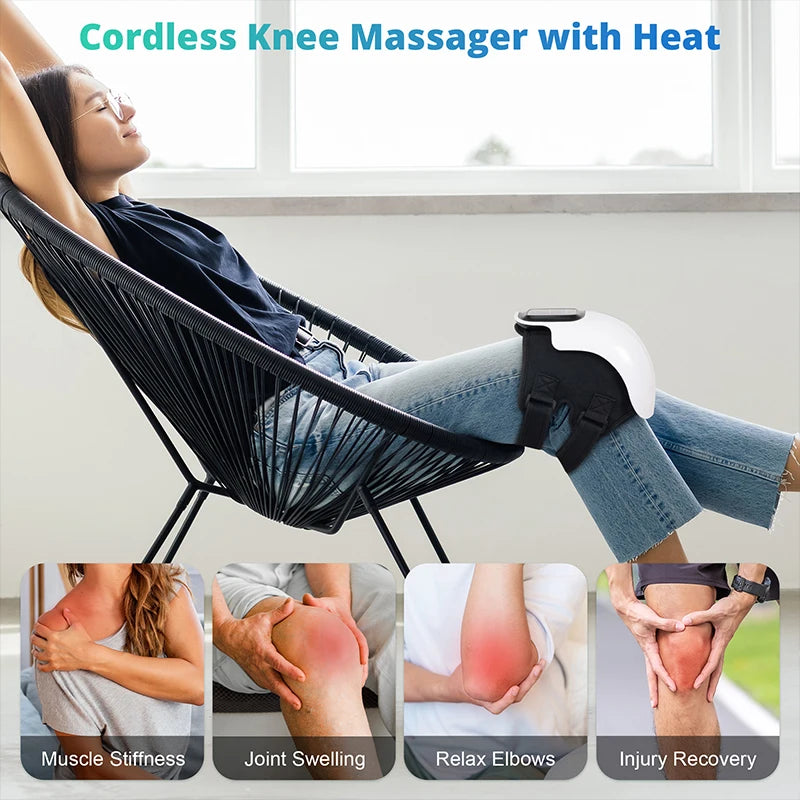 Medcursor Electric Heating Massage Knee Pad Wireless Heated Knee Massager