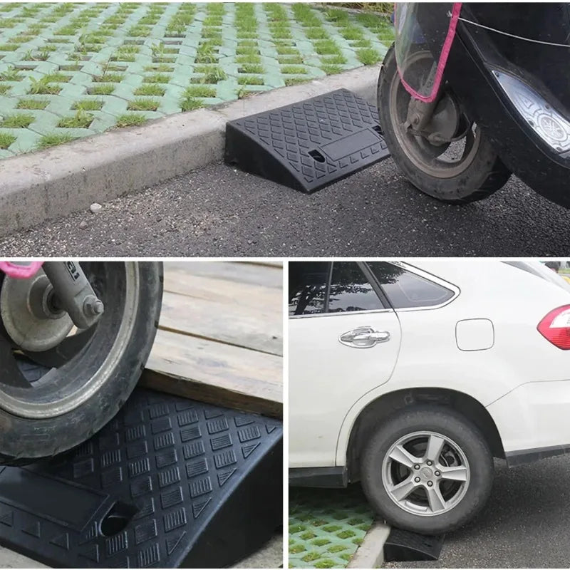 Portable Threshold Ramp 3/5/6/7/8/9/10cm Height Non-Slip Surface Durable Ramp for Car Motorcycle Wheelchair Scooter Pets Access