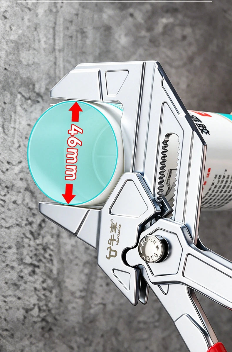 Adjustable Pipe Pliers Quick Adjust Water Pump Wrench Self Locking Plumbing Tool for Household DIY Faucet Manual Clamping