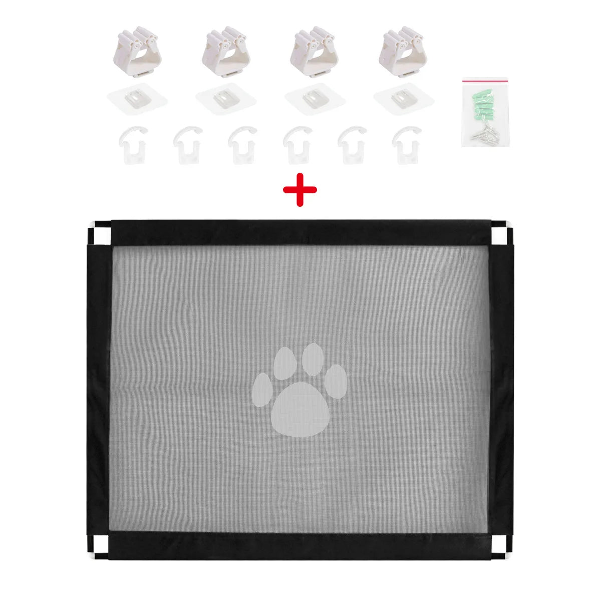 ATUBAN Dog Gate 39.3"x31.5" No Drill/Self-Adhesive,Adjustable,for Stairways,Doorways,Bedroom,Kitchen Pet Mesh Gate for Hallways