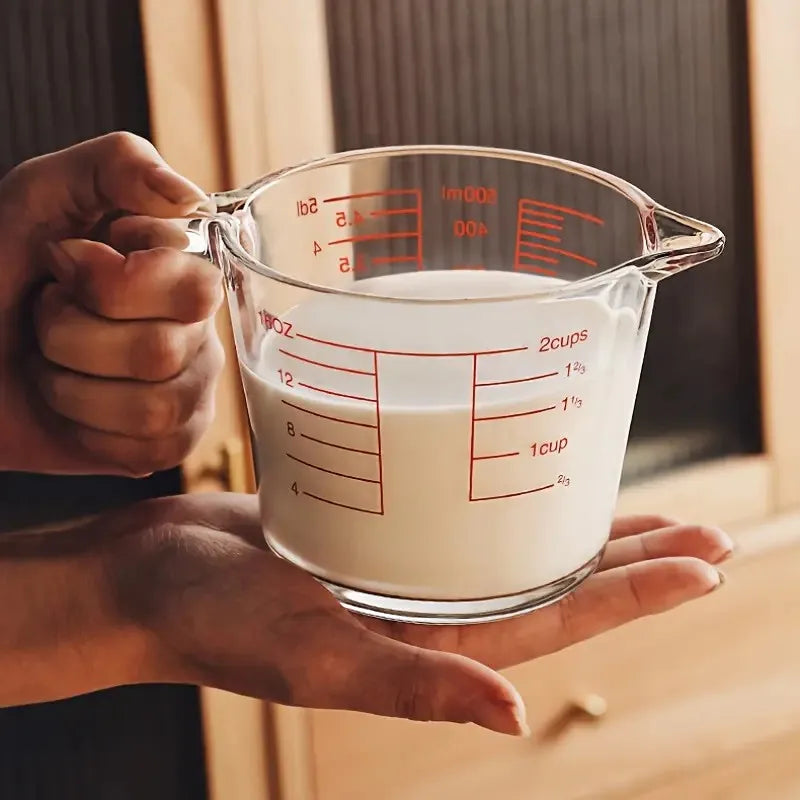 Microwave Safe Heat Resistant Glass Measuring Cup With Scale