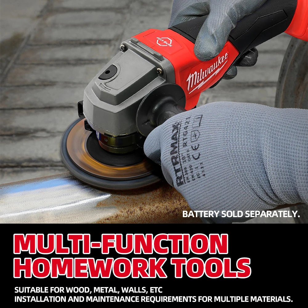 Milwaukee 8500RPM 3 Gears Adjustable Speed Angle Grinder 100mm 125mm Wheel Diameter Electric Polishing Cutting Grinding Tool