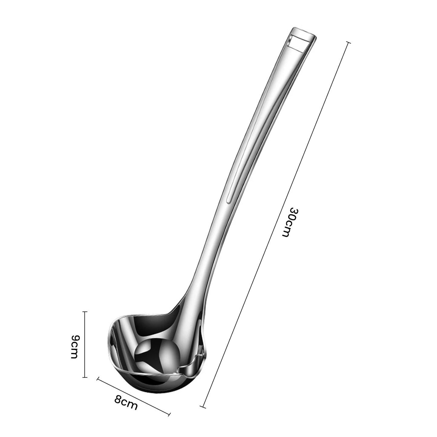 Stainless Steel Filter Oil Spoon Soup Fat Oil Separator Ladles Skimmer Spoon Long Handle Soup Colander Tools Kitchen Accessories