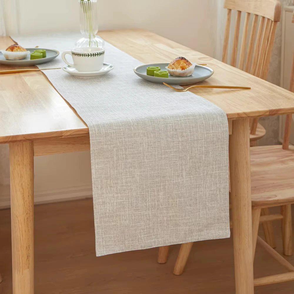 Stylish Printed Linen Table Runner For Wedding Decor