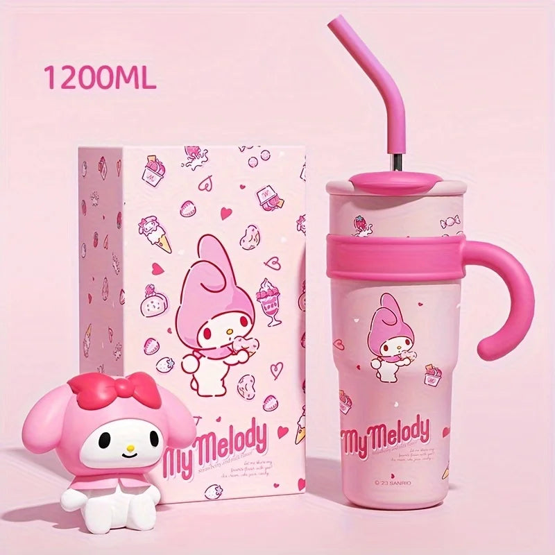 1Pc Hellokitty Thermos Cup, High-Looking Water Cup, 700ml 1200ml, Valentine's Day Gift, Car Cup, Portable Coffee Cup, Large Capacity