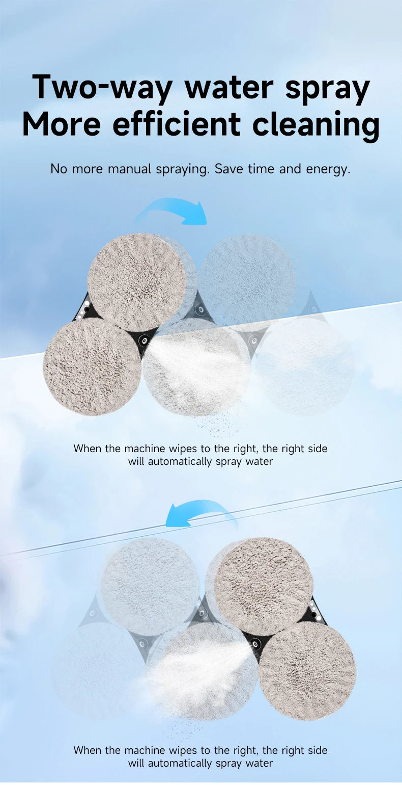 Two-way spray window cleaner machine man automatic electric large suction household high-rise glass window cleaner machine man