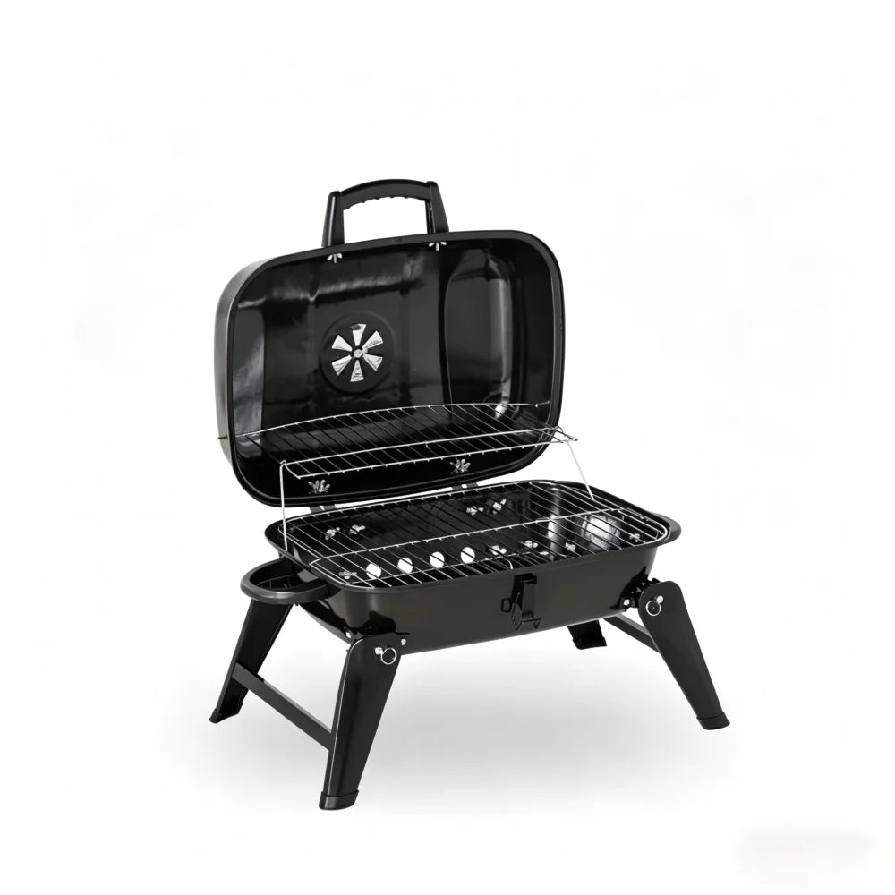 Outdoor Folding Barbecue Charcoal Grill Portable Table Grill Camping Grill with Lid Portable BBQ Grill for Camping Garden Picnic Party BBQ Tool