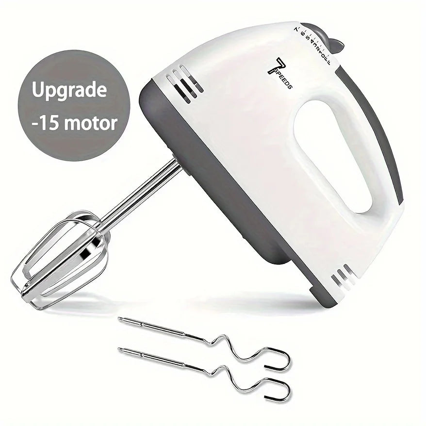 Electric Hand Mixer with 7 Speeds,Food Grade Handheld Egg Beater with Stainless Steel Beaters, Mini Whisk for Baking, Cake,Cream